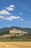 Assisi village in Umbria region, Italy. The town is famous for the most important Italian Basilica dedicated to St. Francis - San Francesco. photo