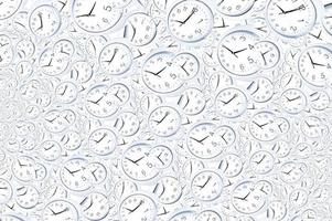 Droste effect background with infinite clock spiral. Abstract design for concepts related to time. photo