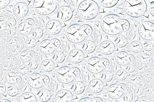 Droste effect background with infinite clock spiral. Abstract design for concepts related to time. photo