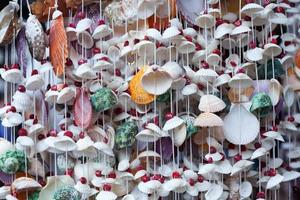 artesanías producidas por la pared de conchas foto