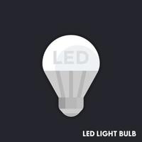 icono de bombilla led vector