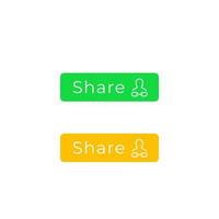 Share buttons for web and apps, vector flat design