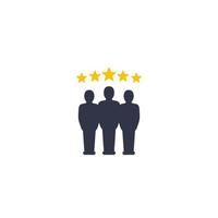 review, team evaluation icon vector