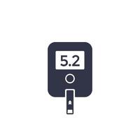 Glucose meter icon on white vector