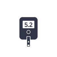 Glucose meter icon on white vector