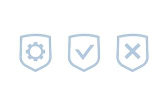 privacy protection control icons vector