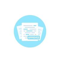 document approved vector icon