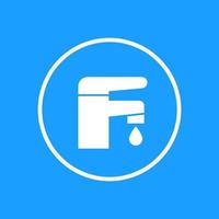 Faucet icon in circle vector