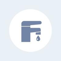 Faucet icon isolated on white vector