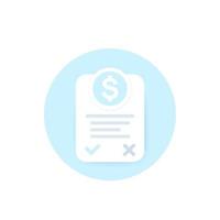 Online invoice vector icon