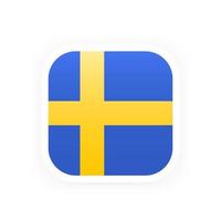 icono de la bandera de suecia vector