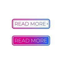 buttons for websites, Read More, vector