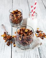 Granola cereal with nuts photo