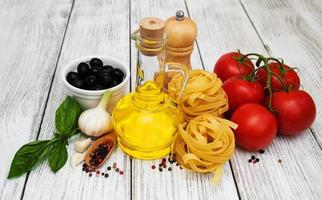 ingredientes de comida italiana foto