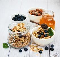 Bowl with granola photo