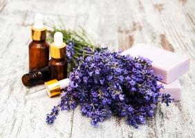 Lavender with soap photo