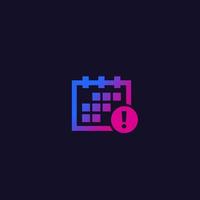 Schedule and notification, vector icon