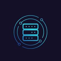 server, mainframe and hosting vector icon