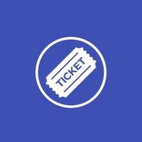 ticket icon in circle vector