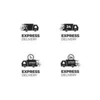 Express delivery collection logo template vector