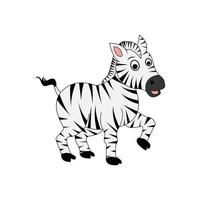 cute zebra animal cartoon vector graphic