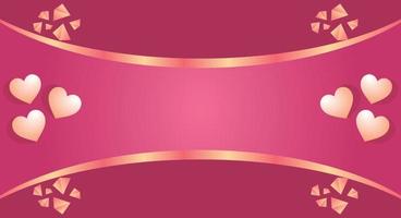 frendly and romantic background banner for valentine's day celebration with copy space area vector