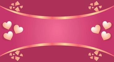 frendly and romantic background banner for valentine's day celebration with copy space area vector