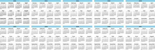 Collection of Calendar Templates vector