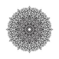 patrón circular en forma de mandala para la decoración de tatuajes de henna mehndi. ornamento decorativo en estilo étnico oriental. página del libro para colorear. vector