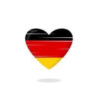 ilustración de amor en forma de bandera de alemania vector