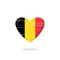 Belgium flag shaped love illustration vector