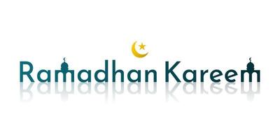 Ramadan kareem title text vector