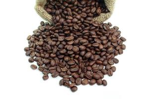 granos de café en una bolsa foto