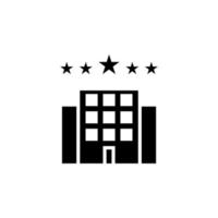 Hotel, Apartment, Townhouse, Residential Solid Icon, Vector, Illustration, Logo Template. Suitable For Many Purposes. vector