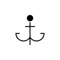 Anchor, Port Solid Icon, Vector, Illustration, Logo Template. Suitable For Many Purposes. vector