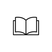 Book, Read, Library, Study Line Icon, Vector, Illustration, Logo Template. Suitable For Many Purposes. vector