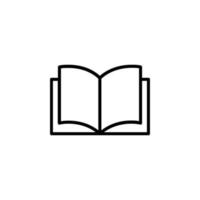 Book, Read, Library, Study Line Icon, Vector, Illustration, Logo Template. Suitable For Many Purposes. vector