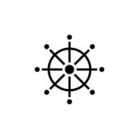 timón, náutico, barco, barco icono sólido, vector, ilustración, plantilla de logotipo. adecuado para muchos propósitos. vector