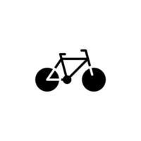 bicicleta, bicicleta icono sólido, vector, ilustración, plantilla de logotipo. adecuado para muchos propósitos. vector