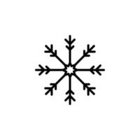 invierno, nevadas, nieve, icono de línea de copo de nieve, vector, ilustración, plantilla de logotipo. adecuado para muchos propósitos. vector