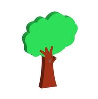 3d vector icono árbol verde, mejor para sus imágenes de propiedad de decoración.