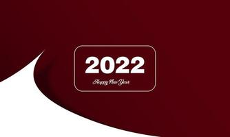 2022feliz año nuevo cartel o pancarta de promoción negra y colorida con papel de regalo abierto. cambiar o abrir el concepto de año nuevo 2022 con colores elegantes vector