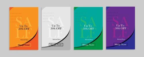 Best Sales Abstract Background 50 percent Discount With Elegant Theme Style 4 Simple and Colorful Design vector