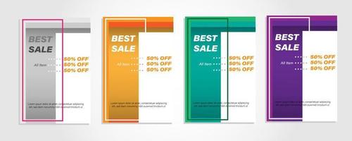 Best Sales Abstract Background 50 percent Discount With Elegant Theme Style 4 Simple and Colorful Design vector