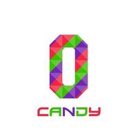 Geometric letter O with perfect combination of bright purple, red, and green colors. Good for business logo, design element, t-shirt design, print use, etc.