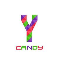 Geometric letter Y with perfect combination of bright purple, red, and green colors. Good for business logo, design element, t-shirt design, print use, etc.