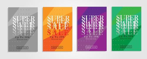 Best Sales Abstract Background 50 percent Discount With Elegant Theme Style 4 Simple and Colorful Design vector