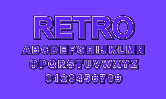 Editable text effect retro title style vector