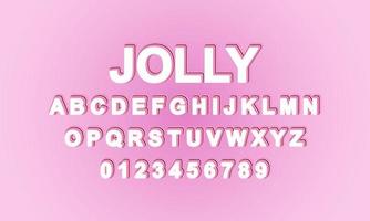 Editable text effect jolly title style vector