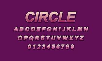 Editable text effect circle title style vector